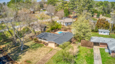 Aerial Picture, 1003 Woodbine Rd, Madison Alabama, Treed lot, Pool, Move In Ready, Realtor, John Wesley Brooks