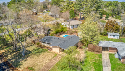 Aerial Picture, 1003 Woodbine Rd, Madison Alabama, Treed lot, Pool, Move In Ready, Realtor, John Wesley Brooks