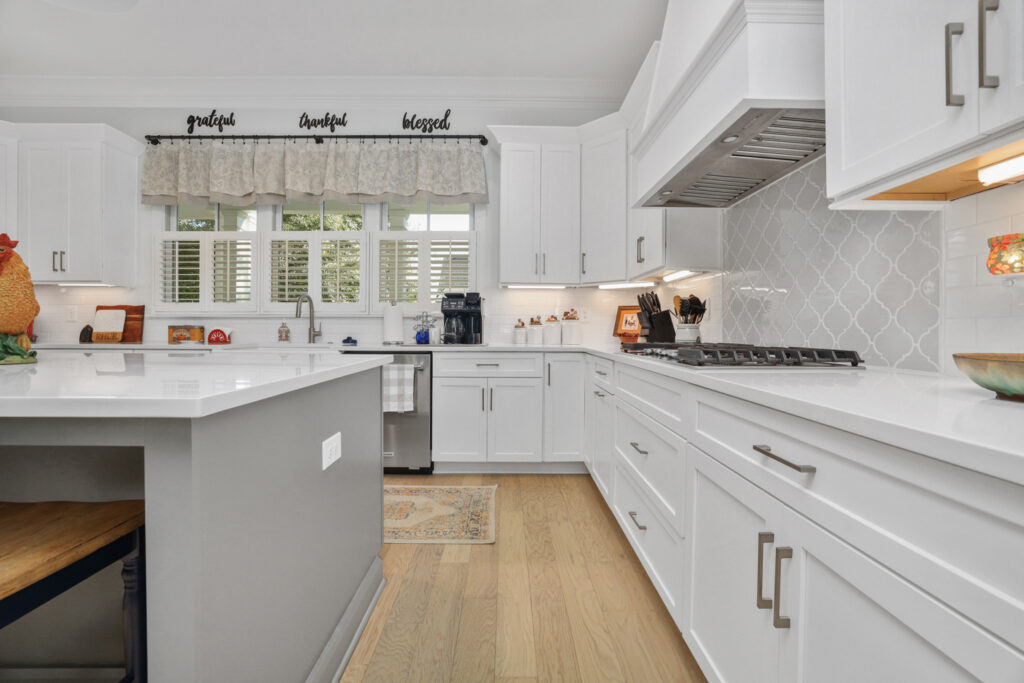 custom built kitchen, madison alabama home for sale, white cabinets, luxury features, listed by John Wesley Brooks