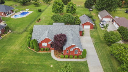 Aerial Photos of Custom Built Home in New Market Alabama by John Wesley Brooks