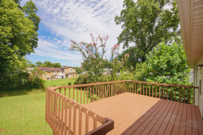 Deck, renovated home, large lot, treed lot, Huntsville, Alabama home For sale, John Wesley Brooks best realtors 