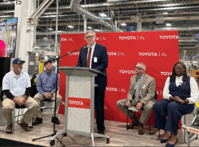 Toyota adds 350 jobs to north Alabama with new production lines