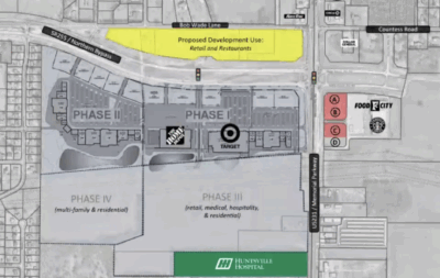$3.2M land sale paves the way for "Best-in-Class Retail Area" in Huntsville
