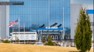 Blue Origin + SPX agreements with Huntsville to create 450+ new jobs