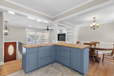 Kitchen, Modern, blue kitchen, custom renovation, blossomwood renovations. Property listed in Huntsville Alabama