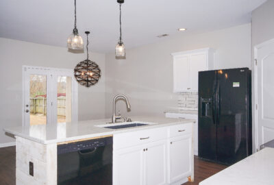 White Kitchen, Modern Lighting fixture, Renovated, spacious Open floor plan, hardwoods, listed by John Wesley Brooks