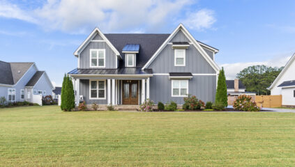Athens home for sale, custom built home, blue two story gray front, farmhouse, Listed By John Wesley Brooks