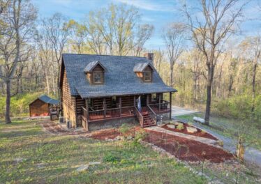 Custom log cabin outside of Huntsville Alabama, Basement home with chicken coop, detached building, mountain views, upgraded home, listed by the best realtor in Huntsville Alabama John Wesley Brooks