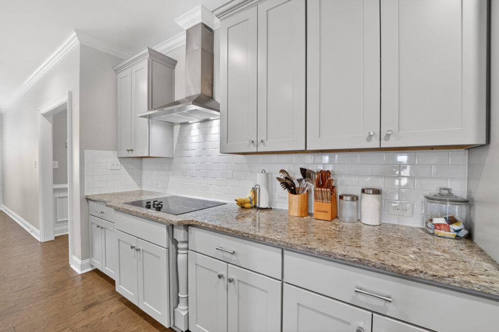 kitchen view, modern upgrades