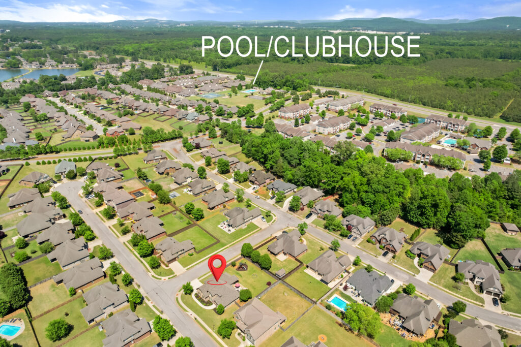 Aerial view of House for sale in huntsville Alabama 