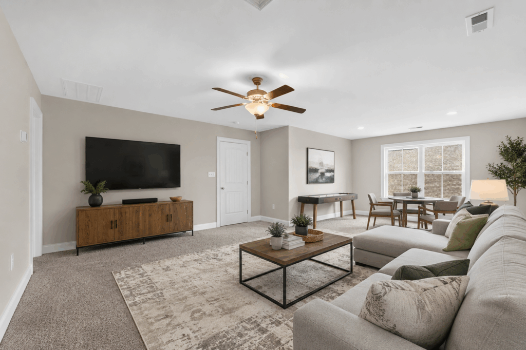 Bonus Room View, Grey walls, modern design, smooth ceilings, Shangrila Home For Sale in Meridianville Alabama By Huntsville Best Realtor John Wesley Brooks