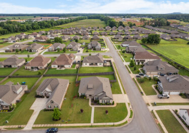 Aerial picture of home , full brick home for sale, custom home, John wesley brooks best realtor in Huntsville